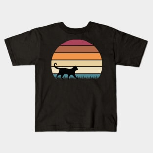 Cat Retro Style Kids T-Shirt